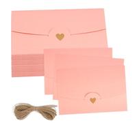 40 mini buste rosa, corda di canapa, chiusura a cuore, matrimonio