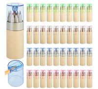 40 mini matite colorate in tubetti, 12 matite colorate con coperchio temperamatite, forniture artistiche portatili per bambini, perfette per disegnare e fare schizzi in classe, a scuola o alle feste