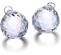 40 mm cristallo arcobaleno Suncatcher, sfera di vetro prisma appeso lampadario a goccia, confezione da 2, per Natale