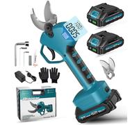 40 mm Forbici Potatura a Batteria, Cesoie Potatura Elettriche Professionali con 2x2000mAh Batterie, Motore Brushless, LCD Display, Forbice Elettrica Potatura per Giardinaggio