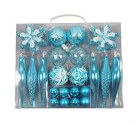 40 ornamenti natalizi per appendere l'albero, realizzati in PET, adatti per vacanze, matrimoni, feste, decorazioni per il giardino della casa e feste stagionali (blu)