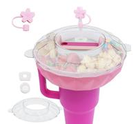 40 oz Stanley Cup Ciotola per Spuntini,Vassoio per snack Stanley,4 Scomparti Accessori per Stanley Cup Ciotola per Snack,coperchio per cannuccia e accessori per la prevenzione delle fuoriuscite
