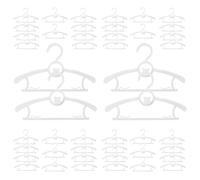 40 Pack Baby Hangers for Closet Plastic Kids Hangers Clothes Space Saving Hangers Non Slip Extendable Baby Hangers for Nursery Toddler Heavy