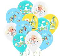 40 palloncini scientifici per feste di compleanno, decorazioni per feste di compleanno, palloncini colorati in lattice con microscopio, DNA, bicchieri da laboratorio e stampe di scienziati/decorazione