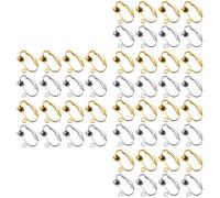 40 PCS Ganci Con Testa Sfera Perlinata Orecchini Clip Bambina Da Donna