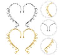40 Pcs Orecchini Ear Cuff Ganci Per Fai Da Te Polsini Auricolari Clip