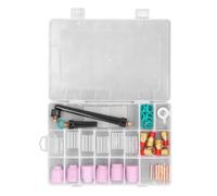 40 Pcs TIG Welding Kit | WP9 / 20/25 Torch Parts | Ceramic Nozzles/Glass Cups/Back Caps | Copper & Ceramic Construction