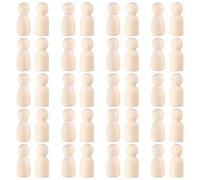 40 Pcs Unfinished Dolls Craft Supplies Bambole Picchetti Di Legno