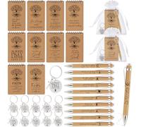 40 penne a sfera con dedica della Bibbia, regalo cristiano, portachiavi religiosi, sacchetto in organza, regalo di apprezzamento per colleghi, Pasqua, domenica scolastica (retrò)