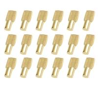 40 perni dorati per mensole, supporti per scaffali, a forma di cucchiaio, in metallo, per armadi, librerie (5 mm)