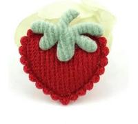 40 pezzi 2,5 * 2,8 cm applicazioni imbottite a forma di fragola per copricapo a forcina decorazioni ornamenti toppe per abbigliamento accessori-rosso