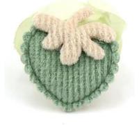 40 pezzi 2,5 * 2,8 cm applicazioni imbottite a forma di fragola per forcine per copricapi decorazioni ornamenti toppe per abbigliamento accessori-verde