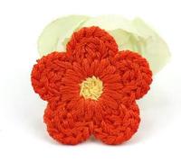 40 pezzi 2,8 cm to di lana ricamo fiori toppe cucite appliques per accessori copricapo fai da te tornante decorazioni ornamenti-rosso