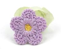 40 pezzi 2,8 cm to di lana ricamo fiori toppe cucite appliques per accessori copricapo fai da te tornante decorazioni ornamenti-viola