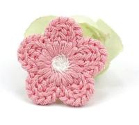40 pezzi 2,8 cm to di lana ricamo fiori toppe cucite appliques per copricapo accessori fai da te tornante decorazioni ornamenti-rosa