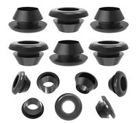 40 Pezzi 8MM Gommino in Gomma Elettrico Gomma Passacavi per Proteggere Fili Passacavo Gommini Passacavo Gomma Cavi Cable Grommet Passacavi Passafilo foro Fili Spine ID 8MM Dia di Montaggio 10MM (Nero)