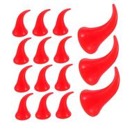 40 Pezzi Accessori per la fascia di Halloween Accessori per i costumi dei demoni corna di halloween accessori demoniaci corno del diavolo di Halloween corna di plastica rosso