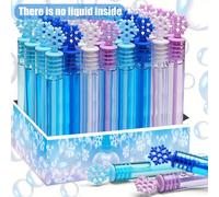 40 pezzi Bacchette bolle di sapone a forma di fiocco di neve natalizio, senza bisogno di acqua, adatte come gadget per feste di compleanno, eventi scolastici, premi in classe, regali per l'esterno, re