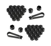 40 Pezzi Copri Bulloni Copridado 17mm, Copribulloni Universali, Tappi Ruote Auto con Strumento Rimozione, Copri Bulloni Auto Antiruggine Copridado Ruota Esagonale Nero