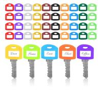 40 Pezzi Copri Chiavi Colorati Custodie di Silicone per Chiavi con 40 Etichette di Identificazione Morbida Adatte per Casa Ufficio e Garage Duraturi Resistenti