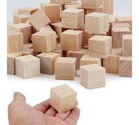 40 Pezzi Cubo Legno 30 x 30 mm Cubi Legno Cubetti Legno Blocchi di Legno Legno Fai da Te Legno da Intaglio Cubi Polistirolo Pezzi di Legno Ship Cube per Francobolli Numeri Artigianato Alfabeto Puzzle