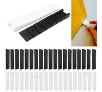40 pezzi cunei per pannelli di recinzione mobili spessori di livellamento spessori per tavoli, per armadietti per mobili di recinzione (20 pezzi neri 20 pezzi bianchi)