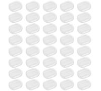 40 Pezzi Cuscinetti per Orecchini a Clip in Plastica Bianca | Design Ovale Invisibile, Montaggio Facile e Tenuta Stabile, Accessorio per Gioielli Moda e Creazione DIY