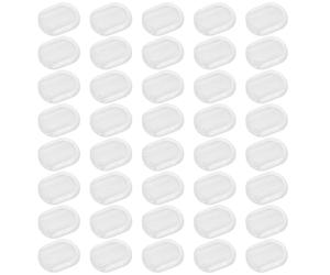 40 Pezzi Cuscinetti per Orecchini a Clip in Plastica Bianca | Design Ovale Invisibile, Montaggio Facile e Tenuta Stabile, Accessorio per Gioielli Moda e Creazione DIY
