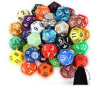 40 Pezzi Dadi Poliedrici Colorati, D12 12 Facce Dadi Poliedrici da Gioco Set con Borse Velluto,Dungeons And Dragons Set di Dadi da Giochi di Ruolo per Giochi da Tavolo e Educazione DND RPG MTG