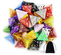 40 Pezzi Dadi Poliedrici Colorati,D4 4 Facce Dadi Poliedrici da Gioco Set con Borse Velluto,Dungeons And Dragons Set di Dadi da Giochi di Ruolo per Giochi da Tavolo e Educazione DND RPG MTG
