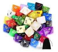 40 Pezzi Dadi Poliedrici Colorati, D8 8 Facce Dadi Poliedrici da Gioco Set con Borse Velluto,Dungeons And Dragons Set di Dadi da Giochi di Ruolo per Giochi da Tavolo e Educazione DND RPG MTG