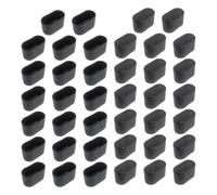 40 Pezzi Di Copertura Del Piede Della Sedia Nera, Copertura Del Piede In Pvc Ovale, Copertura Di Protezione Da Mobili Multifunzionali, Durevole, Copertura Creativa Delle Gambe.
