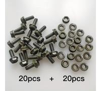 40 pezzi di viti a testa a flangia M6X16 mm con dadi a croce, rivestite in , adatte per e la riparazione di scooter, bici elettriche e motociclette.