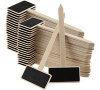 40 Pezzi Etichette in legno per piante Lavagna nera 14 x 6 cm | YIXNSW, Cartellini Scrivibili in Pioppo, Targhette da Giardino e Orto, per Fiori, Erbe e Verdure, Riutilizzabili