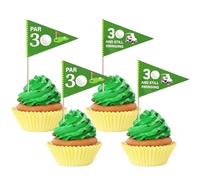 40 pezzi Golf Temed Cupcake Toppers Par 30 AND STILL SWINGING decorazione torta verde bandiera torta decorazione per golf tema 30° compleanno anniversario festa torta decorazioni verde