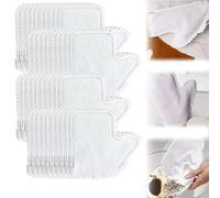 40 pezzi Guanti in microfibra bianca per spolverare, asciugamano in tessuto non tessuto per lucidare le scarpe Guanti morbidi per lucidare le scarpe, sacchetto per le scarpe