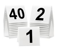 40 Pezzi in Acrilico per Tavolo da Tenda Numeri da 1 a 40 tavoli numerati a Doppio Lato, per ristoranti, Matrimoni, Numeri per Tende, Biglietti per Feste, Banchetti e Articoli per Articoli di Prova