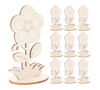 40 Pezzi In Legno Da Ritagliare Floreali