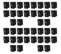 40 pezzi Interruttore a Bilanciere a Barca KCD1-101 2,4x2,32x1,5cm | Design a Due Piedi, Plastico Nero, per Pannelli e Dispositivi Elettronici, Confezione