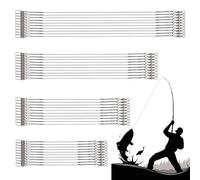 40 Pezzi Leader In Filo Acciaio, Lenza da Pesca in Acciaio Inossidabile con Girelle a Scatto, 15cm/20cm/25cm/30cm, per Acqua Dolce e Salata