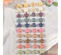 40 pezzi Mollette per capelli a forma di quadrato e semicerchio con fiori di margherita di colore attenuato, piccole dimensioni, accessori per capelli per trecce, frangia, acconciature da principessa,