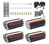 40 Pezzi Morsetti Elettrici Rapidi, Morsettiere su Guida Din, Morsettiera Elettrica PCT-211 0,08-4 mm², Morsetto Elettrico Distribuzione per il Collegamento e la Conversione dei Circuiti