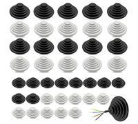 40 Pezzi Passacavo, 2 Dimensioni Combo 20 mm/30 mm Passacavi, Passacavo Gomma per la Protezione di Fili, Connettori, Fori per Cavi