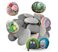 40 Pezzi Pietre Piatte da Dipingere,1-3cm Dipingere i Ciottoli,Le Rocce Ciottoli,Sassi da dipingere,Rocce Naturali di Disegno,Per Decorative per Acquario e Giardino