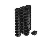 40 pezzi scatola impilabile visione NERO SCATOLA IN BOX 0,6 litri con cuscinetti Box 15,5 x10 x 7 cm