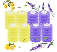 40 Pezzi Scopino WC Usa e Getta,Spazzola WC Monouso per Spazzola WC, Accessorio Bagno, Pulizia Igienica per Casa Appartamento Pulizia del WC del camper da campeggio (Profumo di Limone e Lavanda)