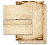 40 pezzi Set completo Antico & Storia, OLD STYLE 20 fogli di carta da lettera e 20 buste DIN LANG (senza finestra) | Paper-Media