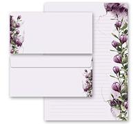 40 pezzi Set completo Primavera, CROCI 20 fogli di carta da lettera e 20 buste DIN LANG (senza finestra)