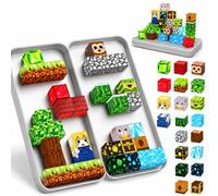 40 pezzi Set di blocchi magnetici da viaggio - Blocchi di apprendimento STEM, tema caccia al tesoro animale, puzzle educativo fai-da-te, regalo di compleanno per bambini e bambine 40 articoliABS