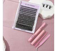 40 pezzi Set di ciglia finte, alta capacità, naturali, per principianti, kit di ciglia finte a grappolo singolo fai-da-te, kit di grappoli di ciglia, ciglia, ciglia finte Fibra chimica